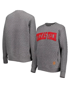 Женский стеганый пуловер Pressbox Heather Charcoal Texas Tech Red Raiders Moose Unbranded