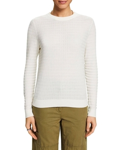 Рельефный свитер, белый Esprit