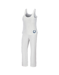 Женская одежда от Erin Andrews Кремовый Индианаполис Кольтс Уютная майка с овальным вырезом и брюки для сна Unbranded