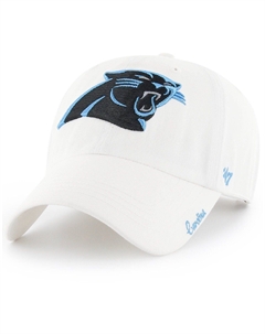 Женская регулируемая шляпа с логотипом White Carolina Panthers '47 Miata Clean Up Unbranded