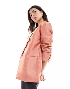 Розовый блейзер с зубчатыми деталями Scalpers