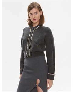 Кардиган стандартного кроя, серый Pinko