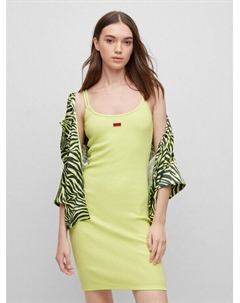 Платье на каждый день приталенного кроя, желтый Hugo