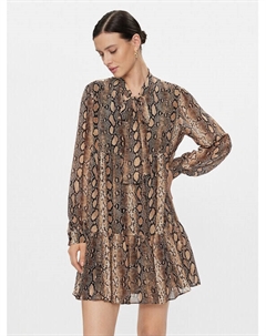 Платье-рубашка стандартного кроя, коричневый Michael michael kors