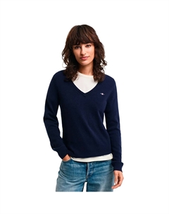 Свитер 4805262 v neck, синий Gant