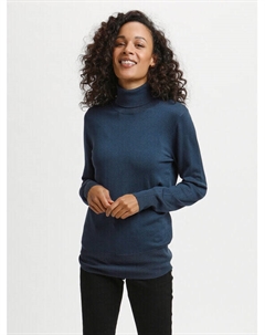 Свитер с высоким воротником обычного кроя, синий Kaffe