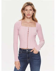 Кардиган приталенного кроя, розовый Guess