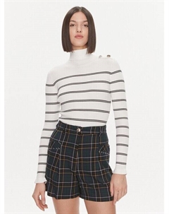 Свитер с высоким воротником приталенного кроя, белый Liu jo