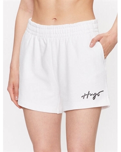 Тканевые шорты стандартного кроя, белый Hugo