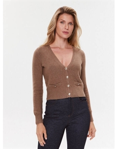 Кардиган стандартного кроя, коричневый Guess