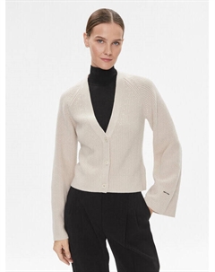 Кардиган стандартного кроя, бежевый Calvin klein