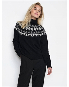 Свитер с высоким воротником обычного кроя, черный Kaffe