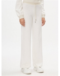 Трикотажные брюки кроя bootcut, экрю Liu jo