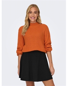 Свитер с высоким воротником обычного кроя, оранжевый Jdy