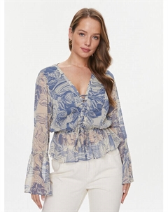 Блуза стандартного кроя, синий Guess