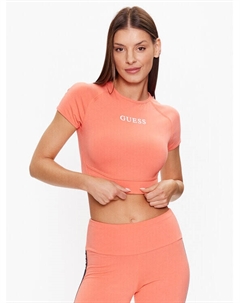 Топ приталенного кроя, оранжевый Guess
