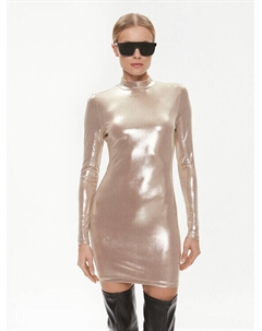 Платье на каждый день золотого цвета приталенного кроя, желтый Calvin klein