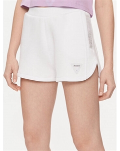 Тканевые шорты стандартного кроя, белый Guess