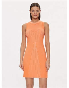 Платье на каждый день приталенного кроя, оранжевый Guess