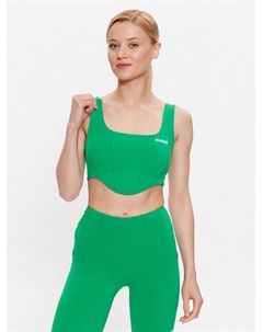 Топ приталенного кроя, зеленый Guess