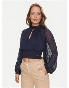 Блуза стандартного кроя, синий Guess