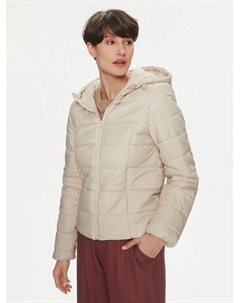Пуховик стандартного кроя, бежевый Jdy