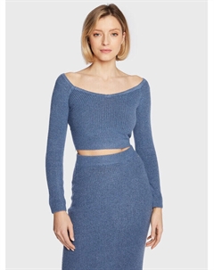 Облегающий свитер, синий Guess