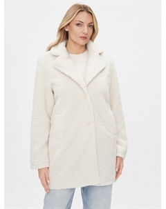 Шуба стандартного кроя, экрю Vila