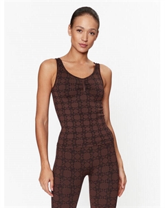 Топ приталенного кроя, коричневый Guess