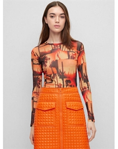 Узкая блузка, мультиколор Hugo