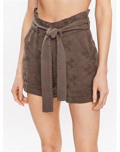 Тканевые шорты свободного кроя, зеленый Guess