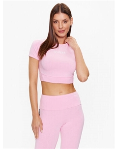Топ приталенного кроя, розовый Guess