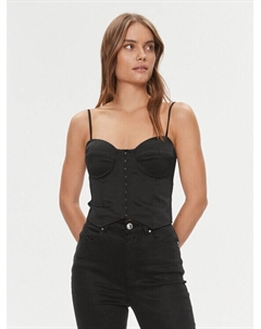 Топ приталенного кроя, черный Guess