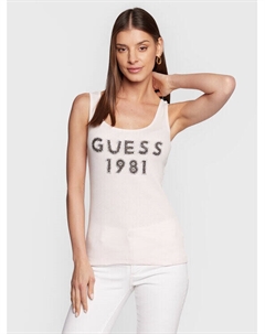 Топ приталенного кроя, розовый Guess