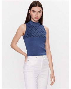 Топ приталенного кроя, синий Guess