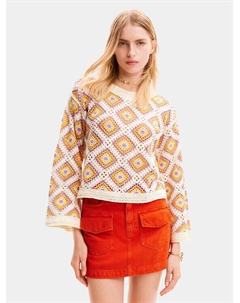 Пуловер свободного кроя, мультиколор Desigual