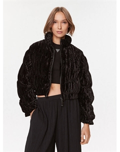 Пуховик свободного кроя, черный Guess