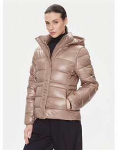 Пуховик стандартного кроя, бежевый Calvin klein