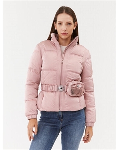 Пуховик стандартного кроя, розовый Guess