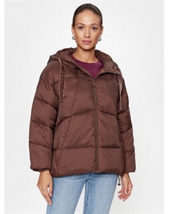 Пуховик свободного кроя, коричневый Guess