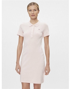 Платье на каждый день приталенного кроя, розовый Tommy hilfiger