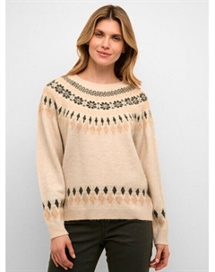 Пуловер свободного кроя, бежевый Cream