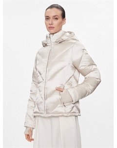 Пуховик стандартного кроя, белый Calvin klein