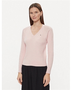 Свитер обычного кроя, розовый Tommy hilfiger