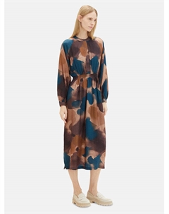 Платье на каждый день, стандартного кроя, мультиколор Tom tailor