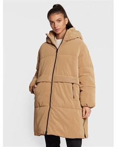 Пуховик свободного кроя, бежевый Calvin klein