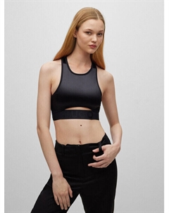 Топ очень узкого кроя, черный Hugo