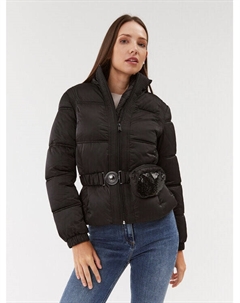 Пуховик стандартного кроя, черный Guess
