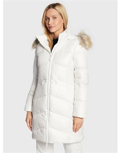 Пуховик стандартного кроя, белый Calvin klein