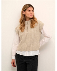 Пуловер свободного кроя, бежевый Cream